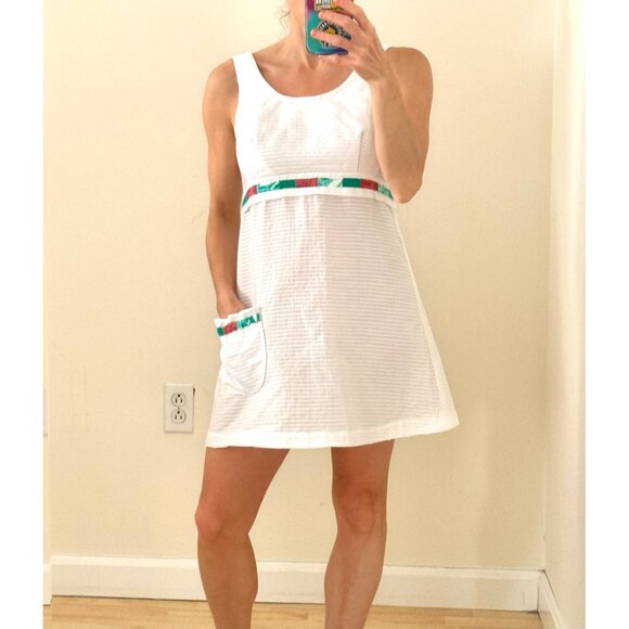 Vintage 70s Handmade Tennis Sundress Tenniscore Meets Retro Chic - Picture 1 of 10